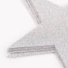 Rico Design Untersetzer Sterne Filz Glitzer silberfarbig 19x18cm 6 Stück