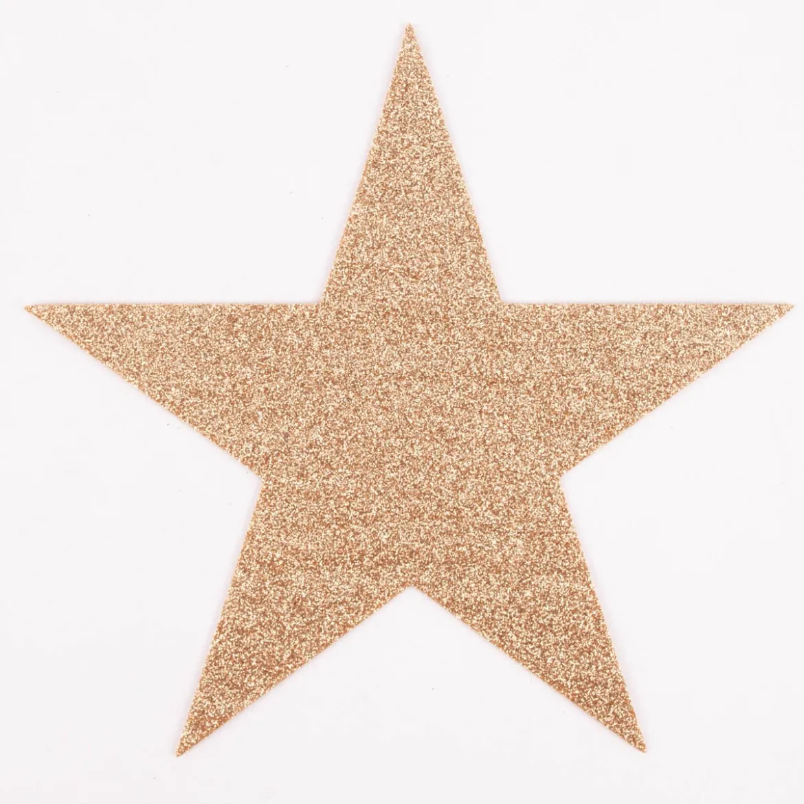 Rico Design Untersetzer Sterne Filz Glitzer goldfarbig 19x18cm 6 Stück