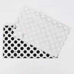 Rico Design Utensilientasche Transparent Punkte weiß 13x20,7cm
