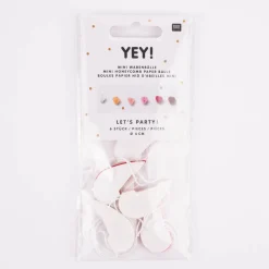 Rico Design Wabenpapier Mini Wabenbälle Herz 6 Stück bunt 4cm