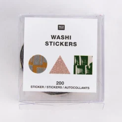 Rico Design Washi Sticker Struktur bunt 200 Stück