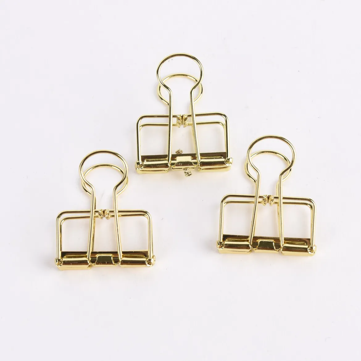 Rico Design Wire Clips 3 Stück goldfarben 32mm