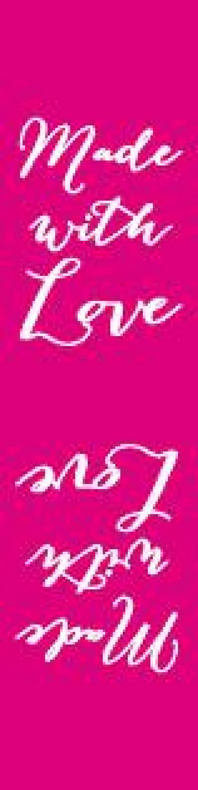 Rico Design 3x Webetikett Label MADE WITH LOVE pink 20x80mm
