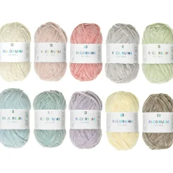 Ricorumi Set Pastel Collection Nilli Nilli Chenillegarn 10 Stk á 25gr von Rico Design
