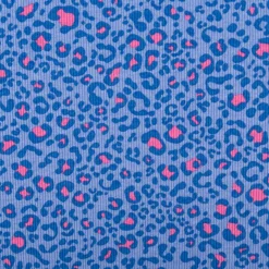 Rippjersey Rib Jersey Stoff Baumwolle Leo blau pink 1,2m Breite