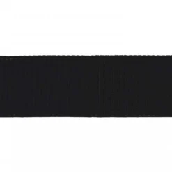 Ripsband elastisch schwarz einfarbig Breite: 5cm