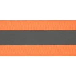 Ripsband reflektierend Reflektionsband neon orange silber Breite 5cm