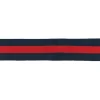 Ripsband Streifen dunkelblau rot Breite: 3cm