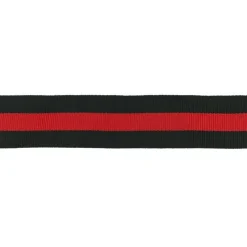 Ripsband Streifen schwarz rot Breite: 3cm