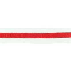 Ripsband Streifen weiß rot Breite: 3cm