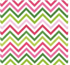Robert Kaufman Chevron Zacken rosa grün weiß Flanellstoff Baumwolle