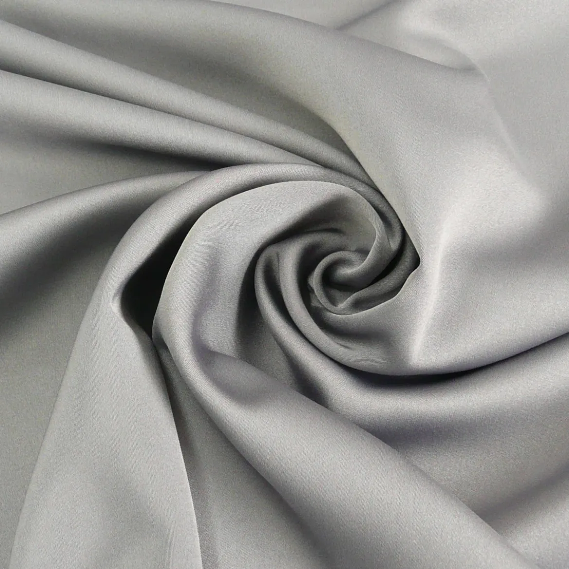 Royal Micro Satin Stoff Meterware grau 1,40m Breite