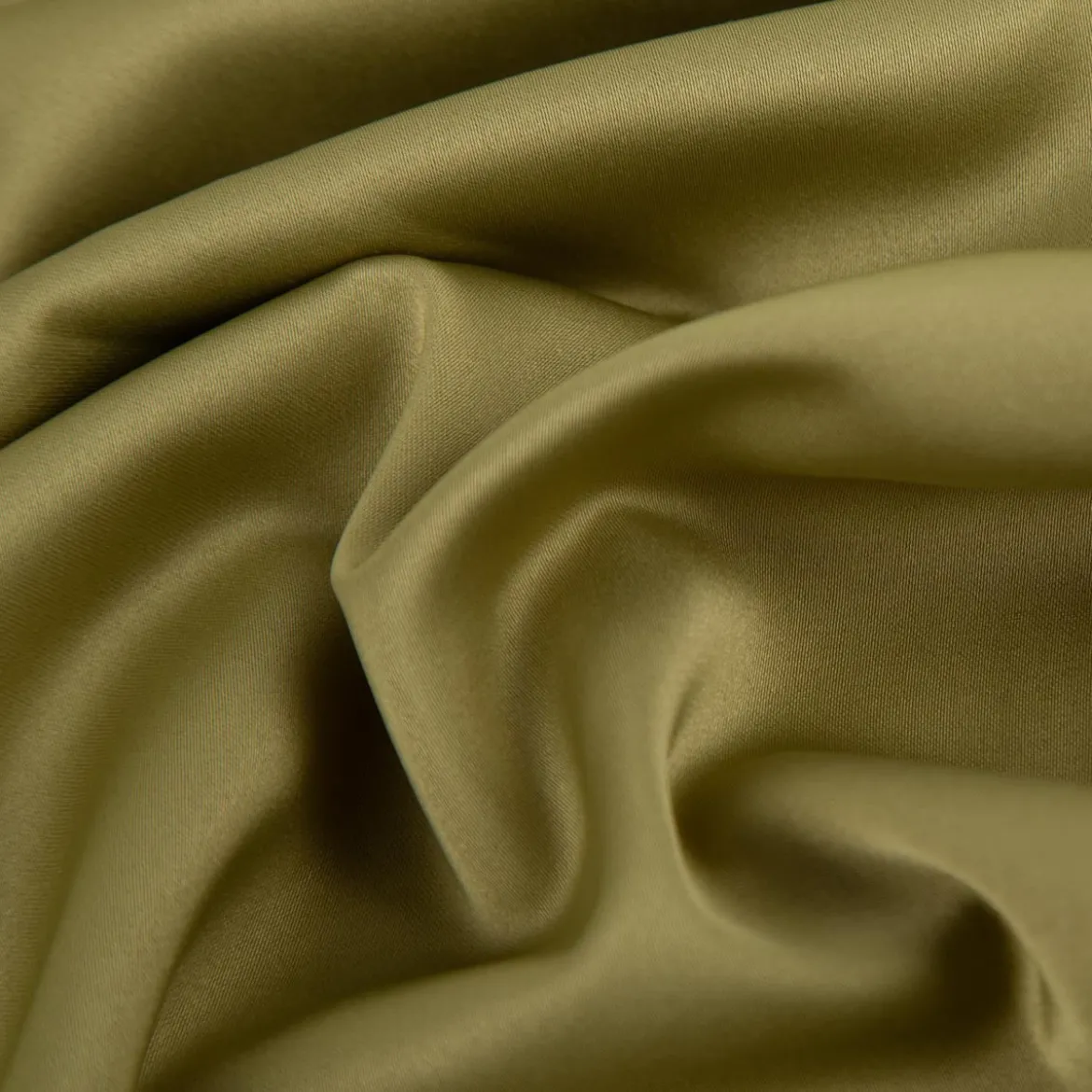 Royal Micro Satin Stoff Meterware olive 1,40m Breite