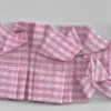 Rüschenband beidseitig kariert rosa Breite: 3,5cm