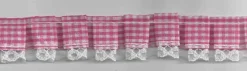 Rüschenband kariert pink Breite: 2,5cm