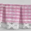 Rüschenband kariert rosa Breite: 2,5cm