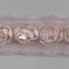 Rüschenband Tüll mit Perle rosa Breite: 2cm