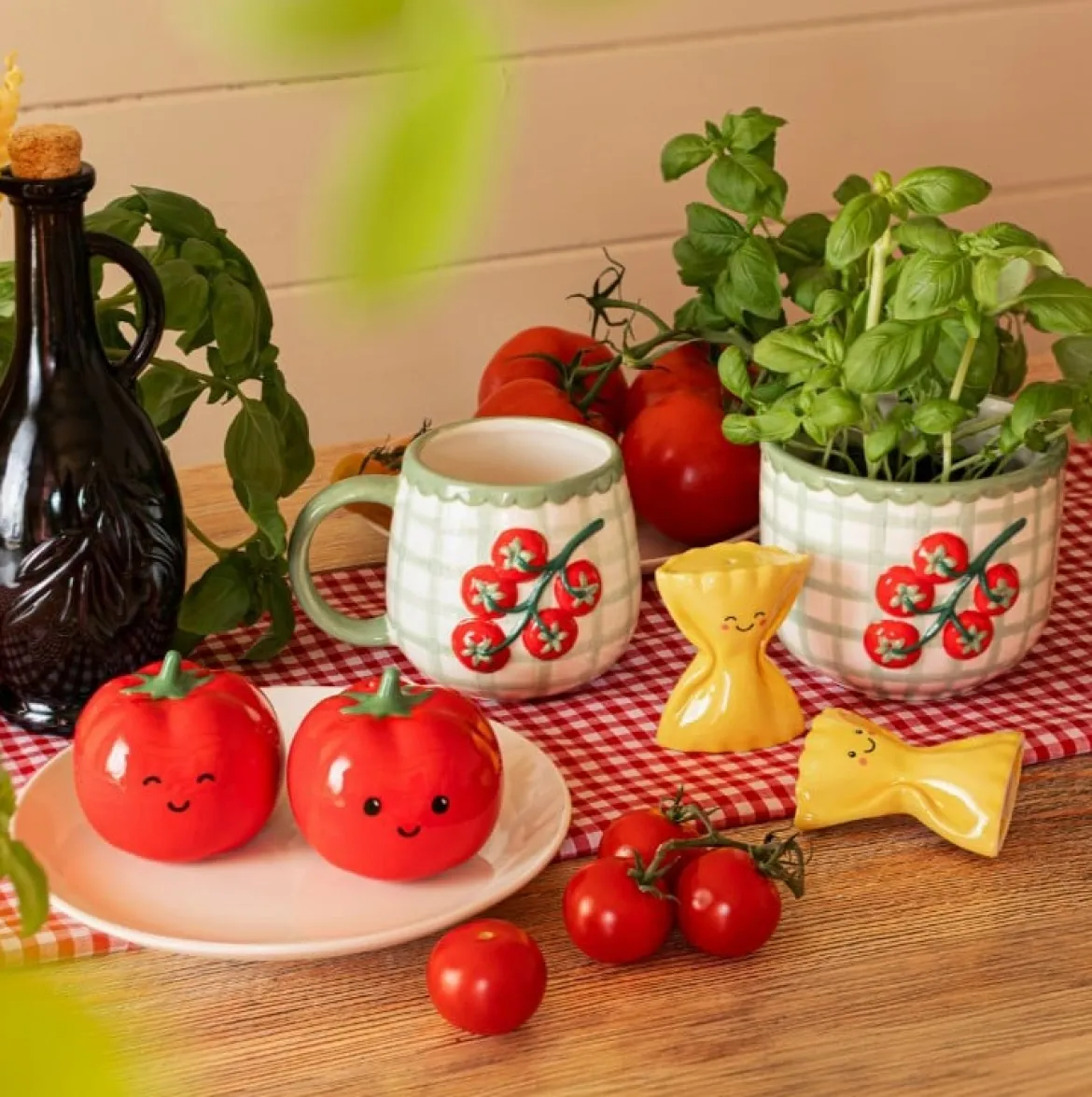 Salz- und Pfefferstreuer Tomate rot 7x7,5cm Dolomit von Sass & Belle