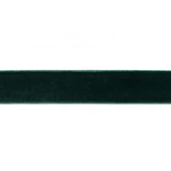 Samtband dunkelgrün Meterware Breite: 25mm 100% Polyester