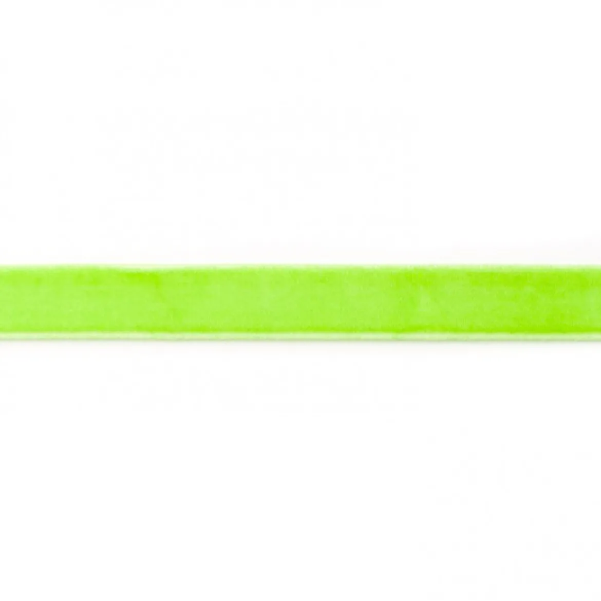 Samtband neon grün Meterware Breite: 15mm 100% Polyester