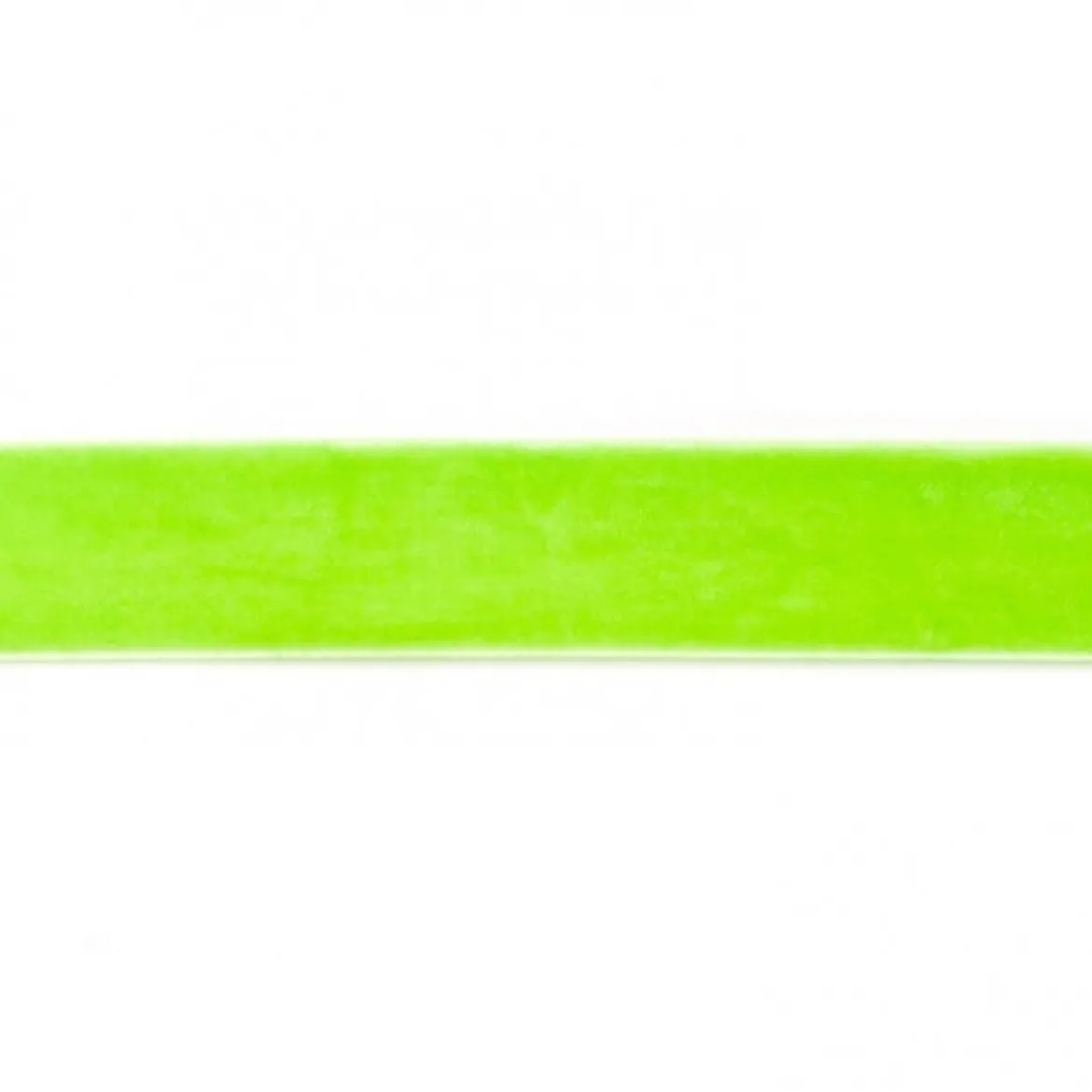 Samtband neon lime Meterware Breite: 25mm 100% Polyester