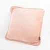 Samtkissen Carmel mit Kederumrandung old pink 45x45cm