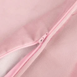 Samtkissen LeVelvet mit Kederumrandung und Federfüllung rosa 50x50cm von SCHÖNER LEBEN.