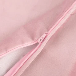 Samtkissen LeVelvet mit Kederumrandung und Federfüllung rosa 70x70cm von SCHÖNER LEBEN.
