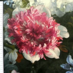 Samtstoff Dekostoff Italian Velvet Samt Blumen bunt 1,45m