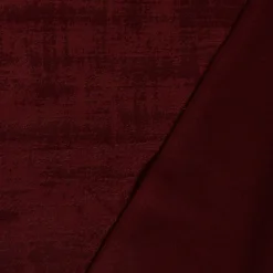 Samtstoff Dekostoff Velvet Marble Samt mit Struktur uni bordeaux rot 1,40m Breite
