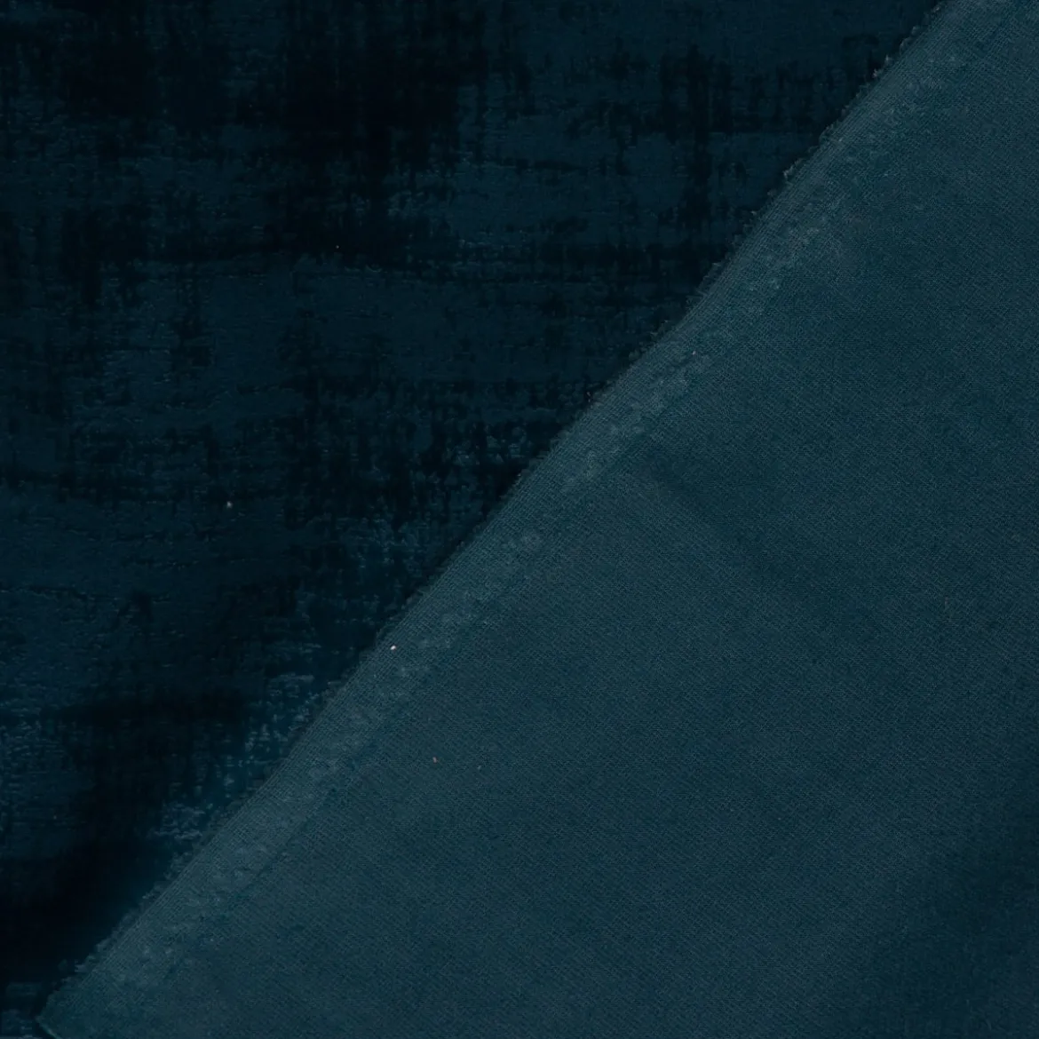 Samtstoff Dekostoff Velvet Marble Samt mit Struktur uni blau 1,40m Breite