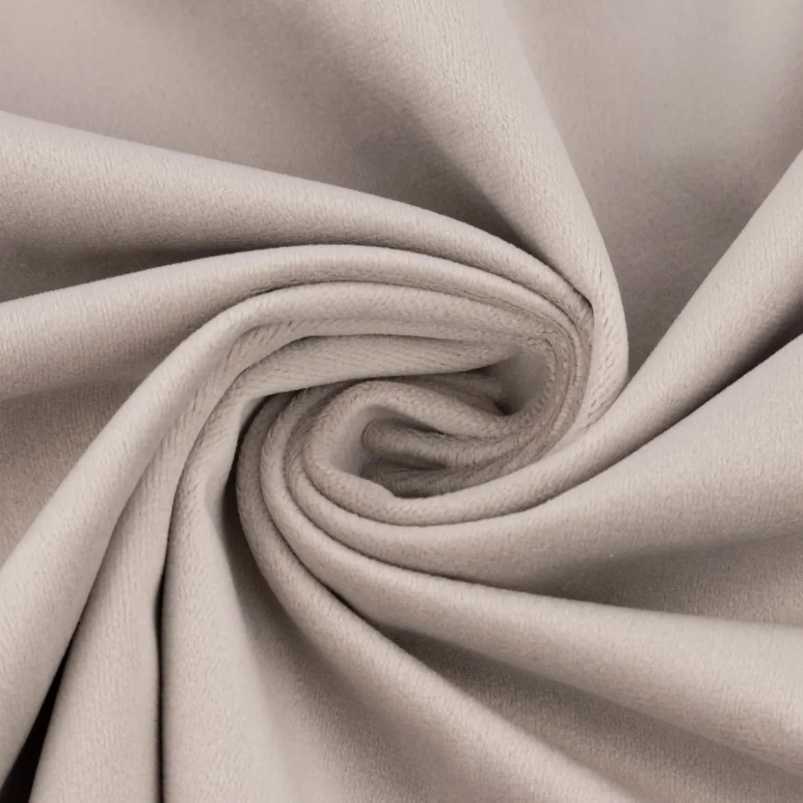Samtstoff Dekostoff Velvet Samt einfarbig beige grau 1,4m