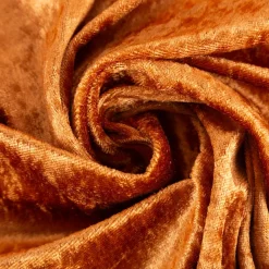 Samtstoff Kreativstoff Pannesamt einfarbig cognac-braun 1,45m Breite