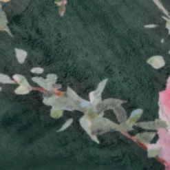 Samtstoff Polsterstoff Deko Velvet Deluxe Roses Delicate Painting Rosen grün rosa 1,40m