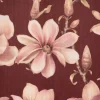 Samtstoff Polsterstoff Deko Velvet Deluxe Sweet Magnolia Magnolien bordeaux rosa 1,40m