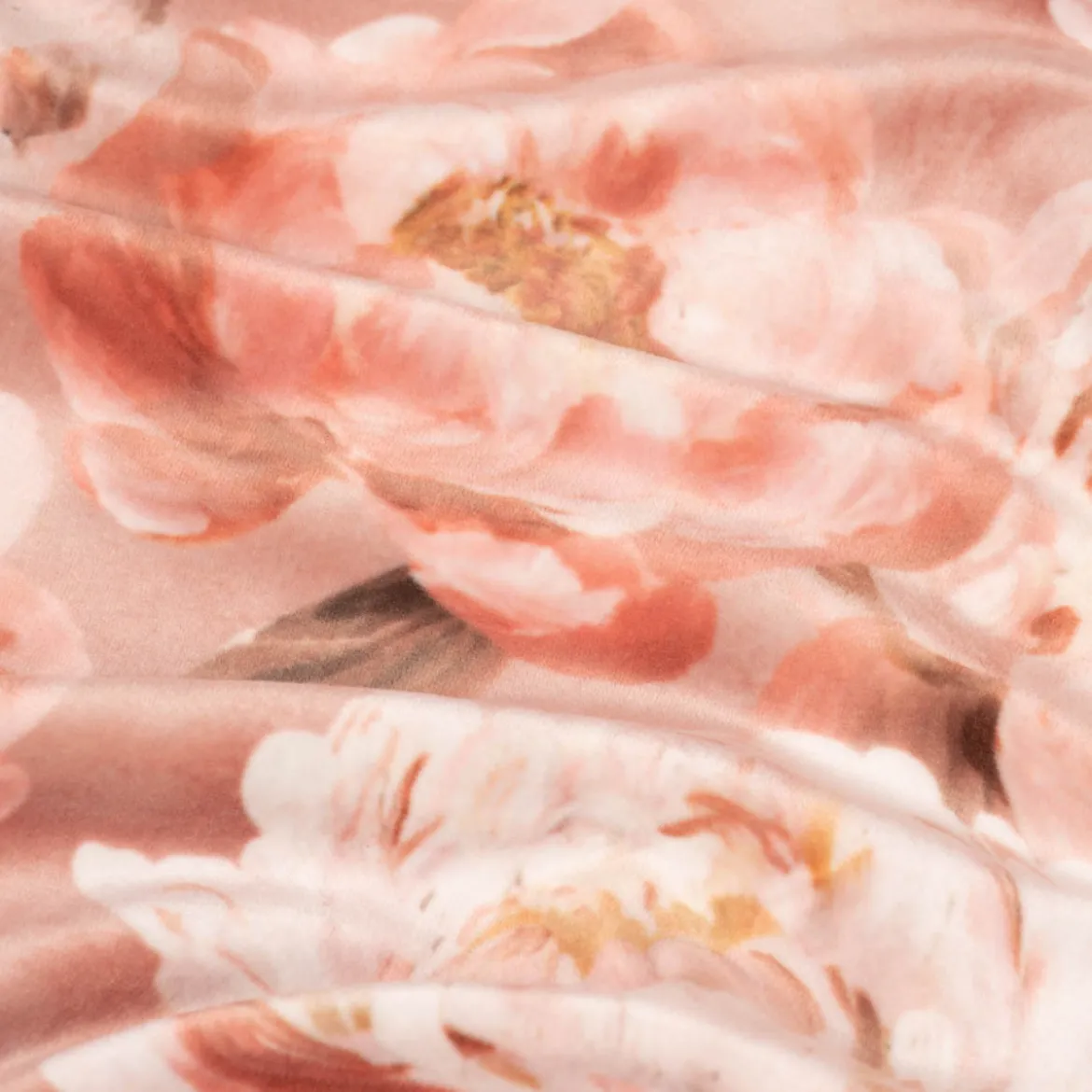 Samtstoff Polsterstoff Deko Velvet Deluxe Romantic Peony Dream Pfingstrosen rosa 1,40m