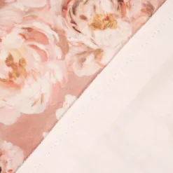 Samtstoff Polsterstoff Deko Velvet Deluxe Romantic Peony Dream Pfingstrosen rosa 1,40m