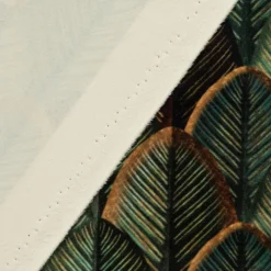 Samtstoff Polsterstoff Deko Velvet Deluxe Scale Leaf Struktur Blätter Schuppen grün braun 1,40m