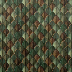 Samtstoff Polsterstoff Deko Velvet Deluxe Scale Leaf Struktur Blätter Schuppen grün braun 1,40m