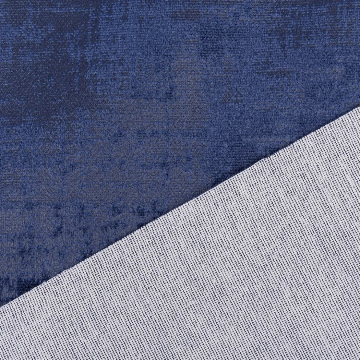 Samtstoff Polsterstoff Dekostoff Clarke & Clarke STUDIO G Microfaser Alessia Struktur blau 140cm Breite