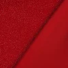 Samtstoff Stretchsamt Glitzer rot silberfarbig 1,5m Breite