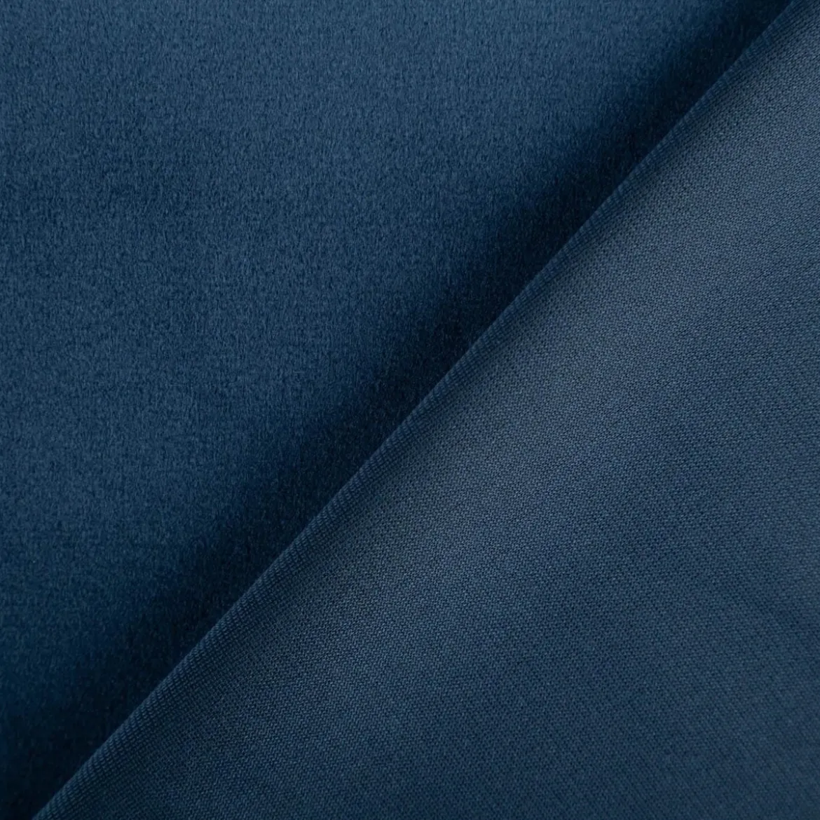 Samt Stoff Vorhangstoff Vienna uni blau 1,40m Breite