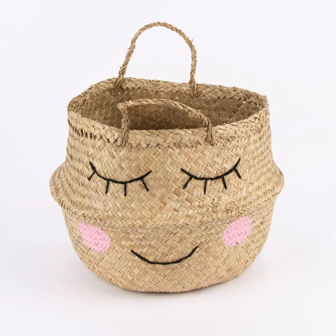 Sass & Belle Aufbewahrungskorb Sweet Dreams Gesicht natur 35x30cm