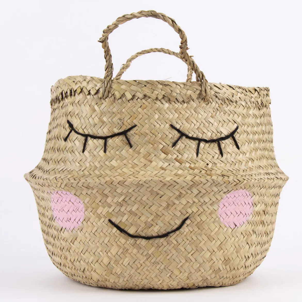 Sass & Belle Aufbewahrungskorb Sweet Dreams Gesicht natur 35x30cm