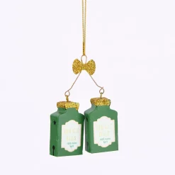 Sass & Belle Dekohänger Christmas Cheer Gin-Gle Bells grün gold 6,5x10cm