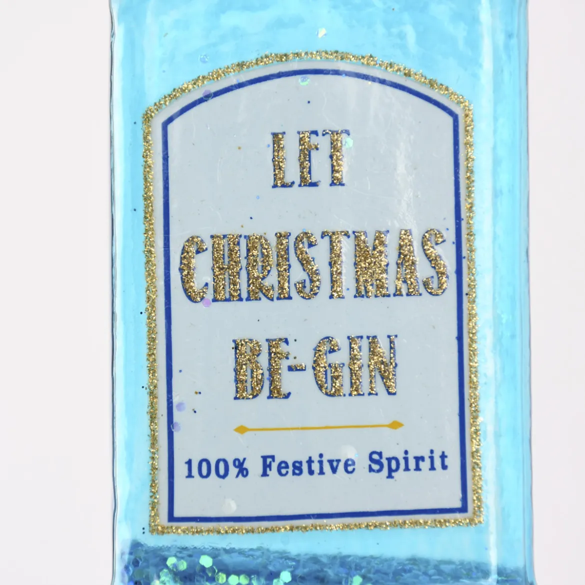 Sass & Belle Dekohänger Christmas Cheer Gin Flasche blau 4,5x10x3cm