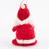 Sass & Belle Dekohänger Weihnachtsmann Yoga Filz Wolle weiß rosa grau 10,5x5x9cm