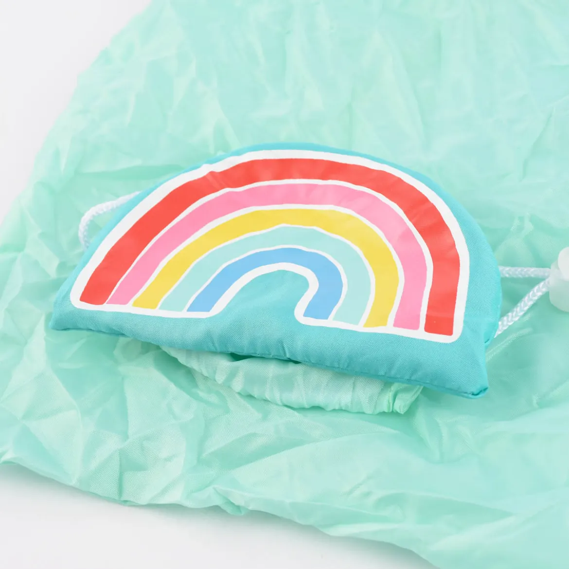 Sass & Belle Einkaufstasche faltbar Regenbogen bunt 36x55cm