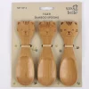 Sass & Belle Kinder Löffel Tiger 3 Stück Bambus 3,5x12,5cm