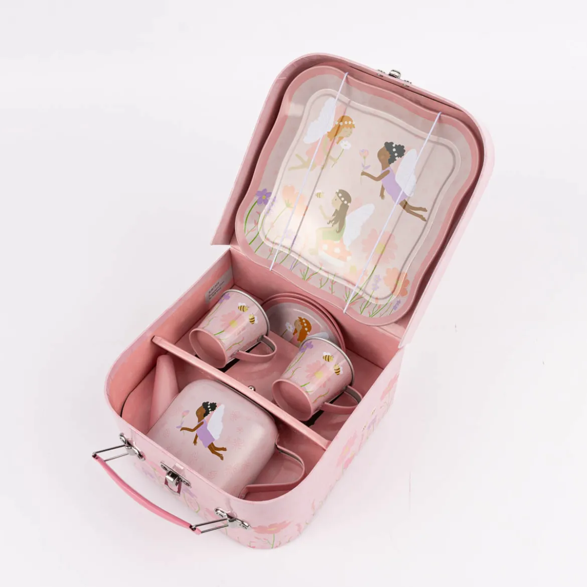 Sass & Belle Kinder-Teeset Feen rosa bunt 7-teilig 17,5x17,5x9,5cm